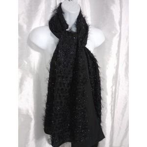𝅺glamorous FAVOLOSA Wrap sparkly Scarf Black Party Shawl